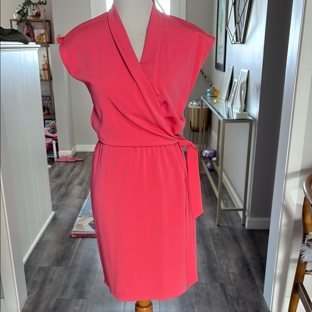 Elie Tahari Pink Wrap Dress